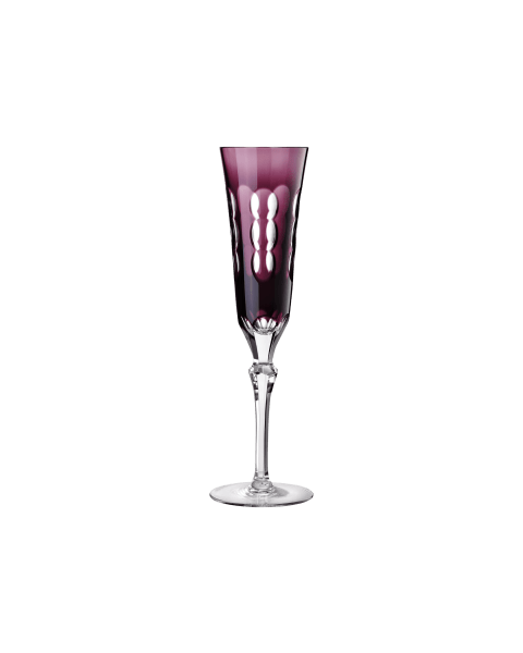 Flûte à champagne en cristal violet