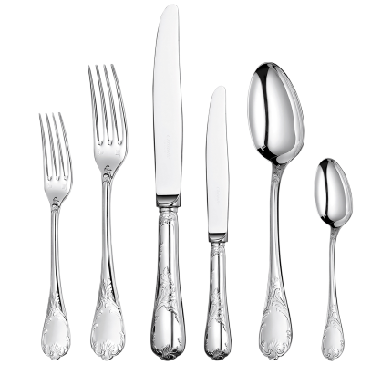 christofle flatware set for 6 people (36 pieces) marly  sterling silver 1