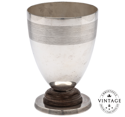 christofle vintage silver-plated wood base sport cup 1