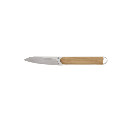 christofle paring knife in oak, silver plated and stainless steel 1