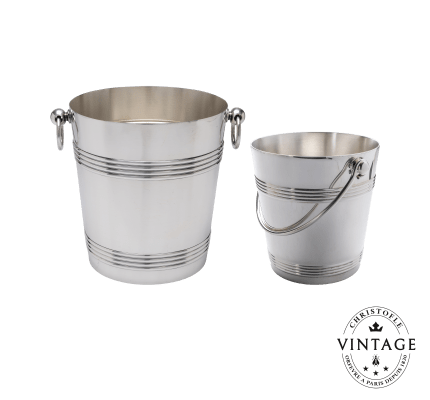 christofle champagne and ice buckets, silverware - vintage 0