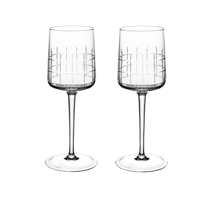 christofle Set of 2 crystal water glasses