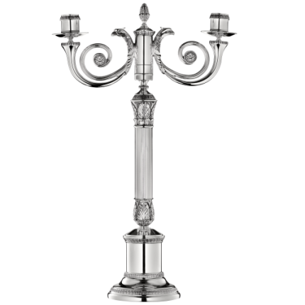 christofle silver-plated candelabra for two candles 2