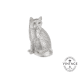christofle Sitting Cat, Silverware - Vintage