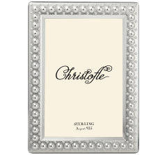 christofle picture frame 13x18 cm perles  sterling silver 0