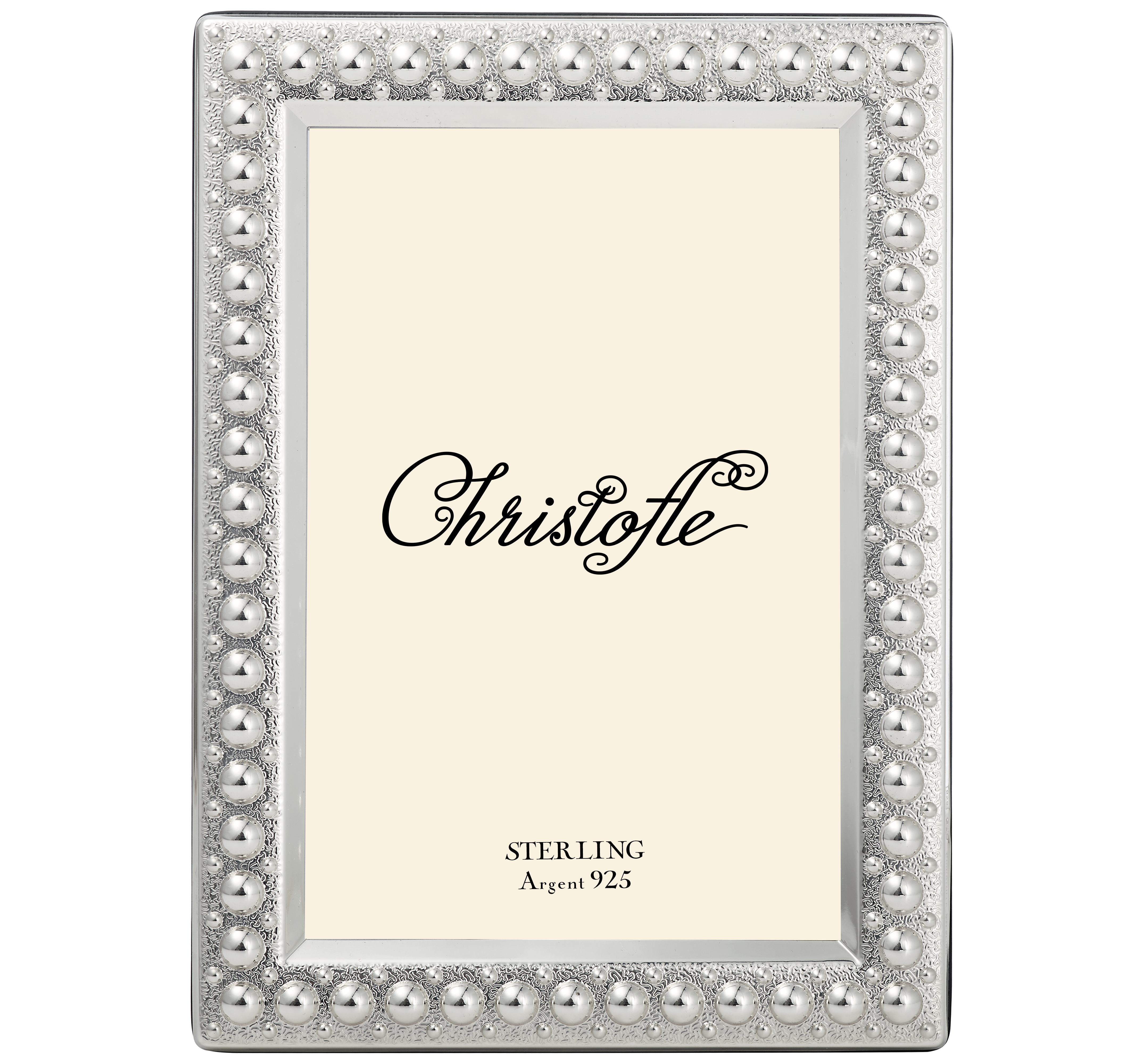 christofle picture frame 13x18 cm perles  sterling silver 0