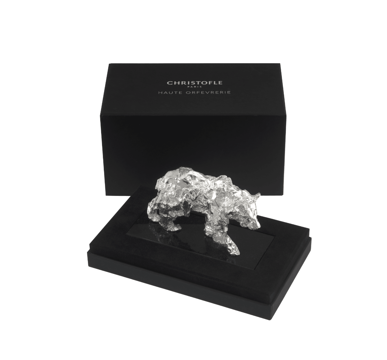 christofle ours petit modèle en argent massif - haute orfèvrerie 3