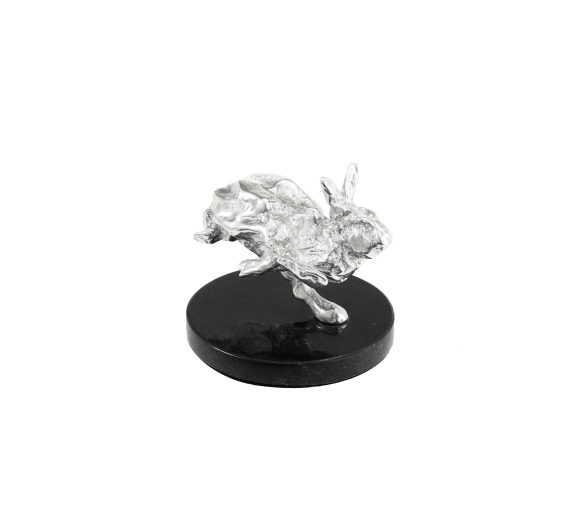 christofle agile rabbit in sterling silver - haute orfèvrerie 3