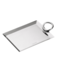 Business card tray Vertigo Silver plated