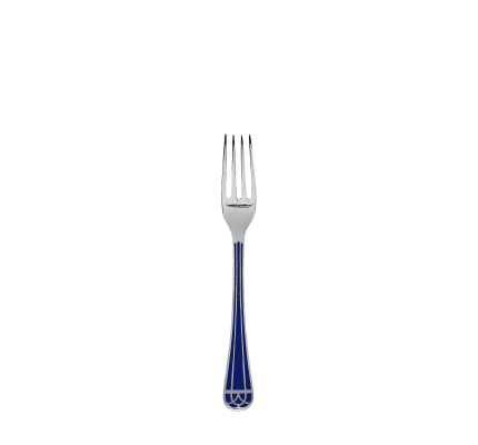 christofle silver plated dessert fork - marbled blue 1