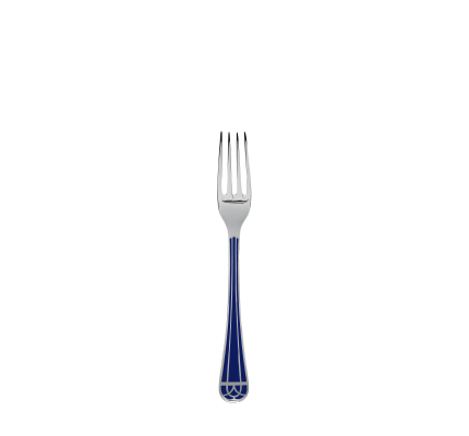 christofle silver plated dessert fork - marbled blue 1