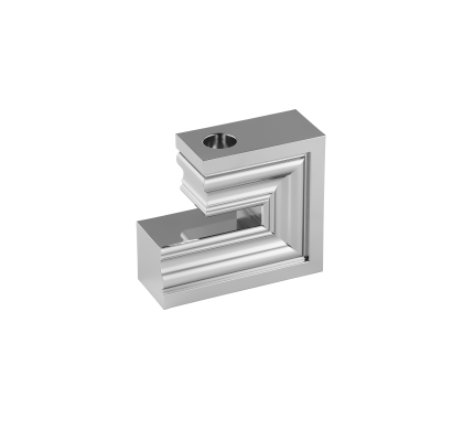 Large Chrome Aluminium Candle Holder N°2