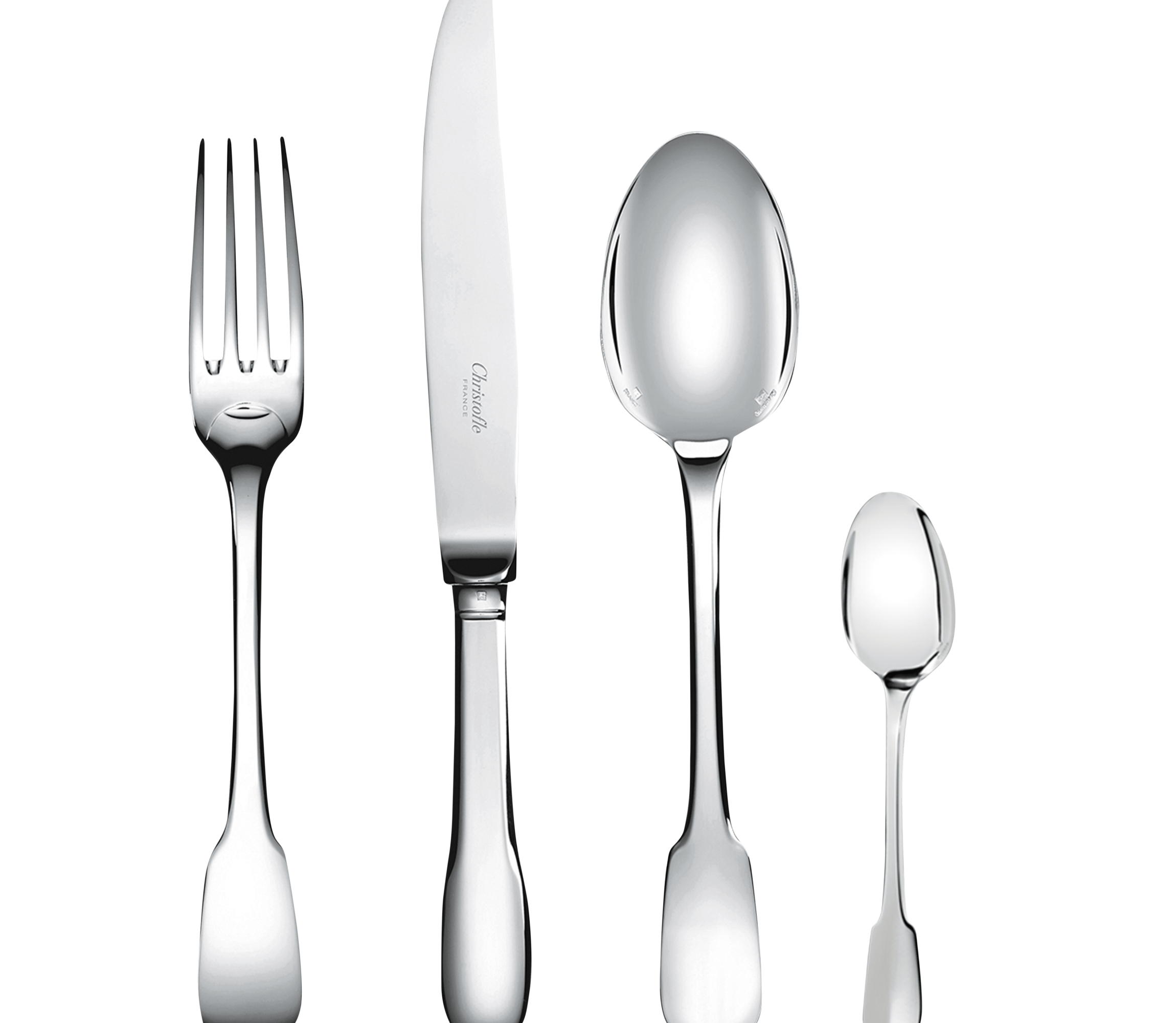 christofle flatware set for 12 people (48 pieces) cluny  silver plated 1