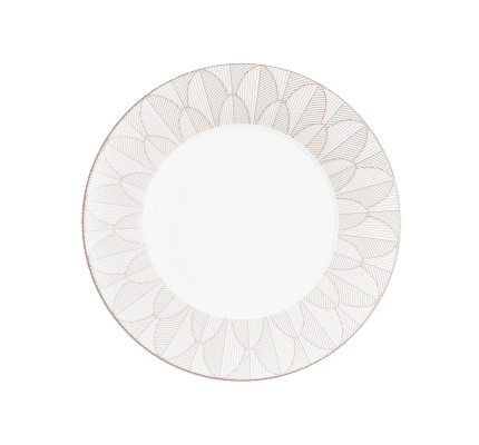 christofle porcelain dinner plate platinum finish 0