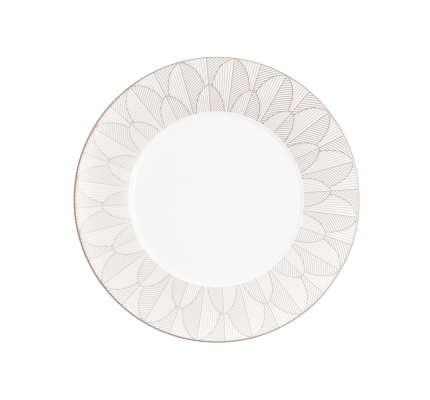 christofle porcelain dinner plate platinum finish 0