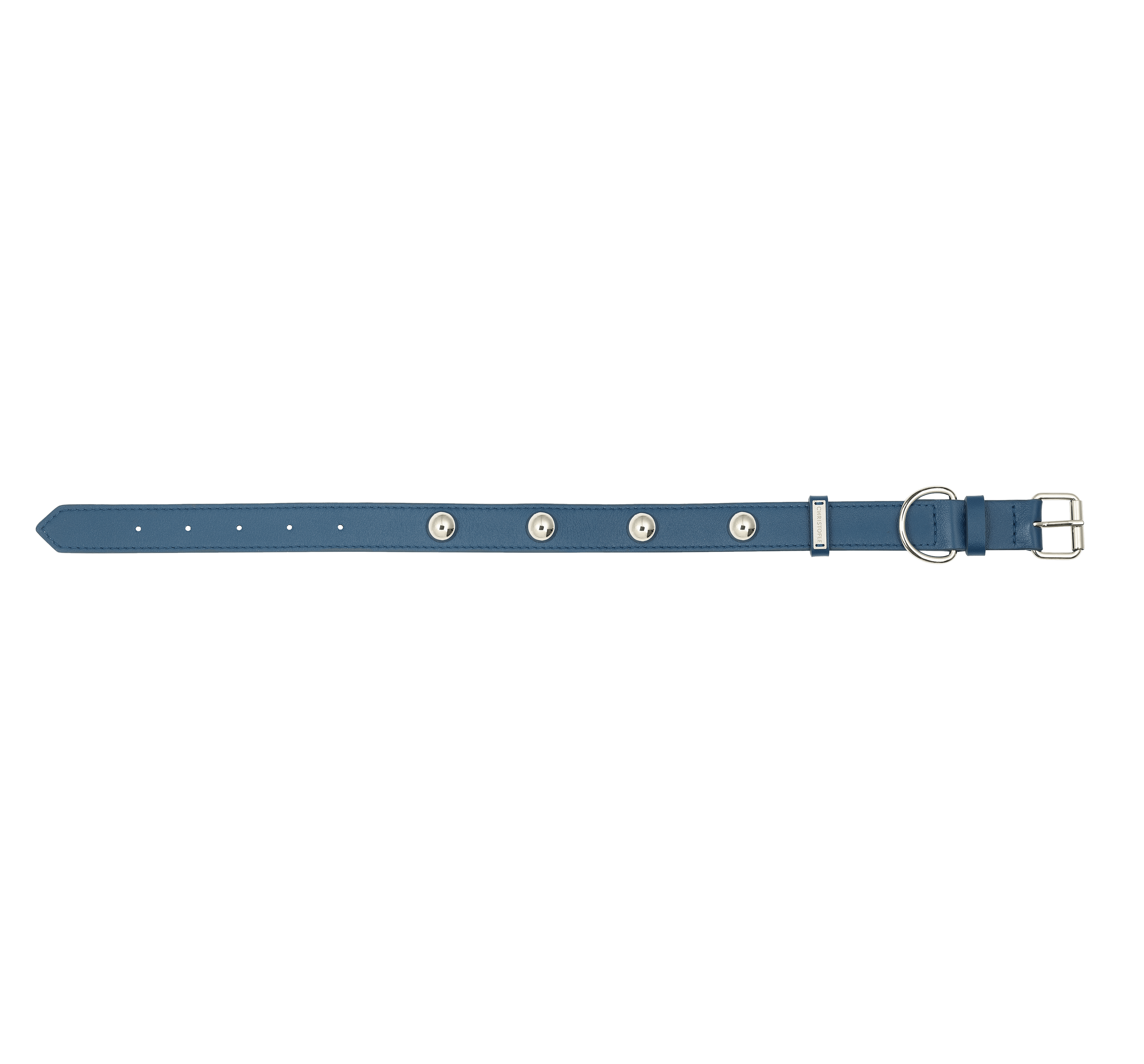 christofle collier en cuir de veau pour chien - taille 2 2