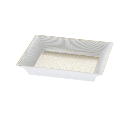 christofle coffret vide-poche en porcelaine finition or 1