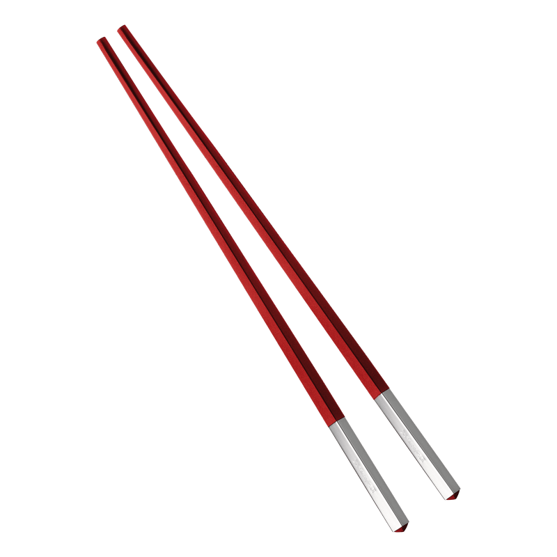 Ensemble de baguettes chinoises rouge (24,20 cm) main image 1