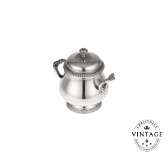 Vintage Silvered Lauzun Sugar Bowl - side