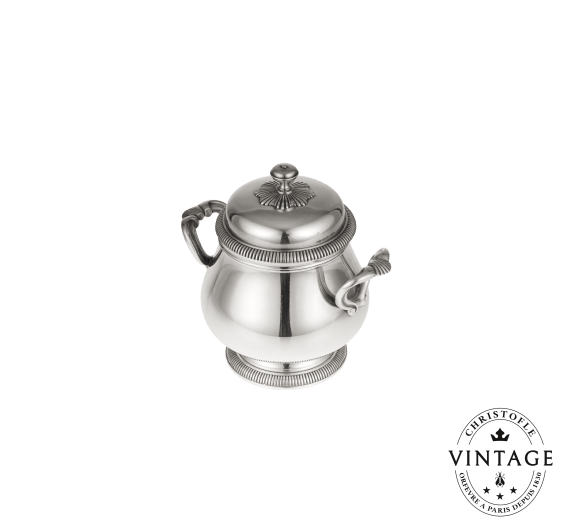 Vintage Silvered Lauzun Sugar Bowl - side