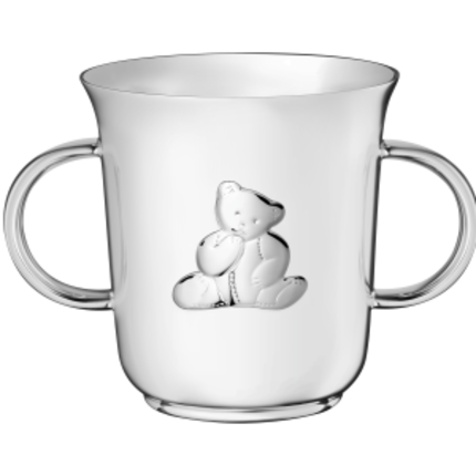 christofle two handle baby cup charlie bear  silver plated 1