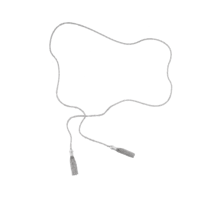 christofle sterling silver long tie necklace - belt 0