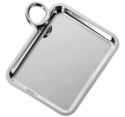 christofle tray 20x16 cm 1 handle vertigo  silver plated 4