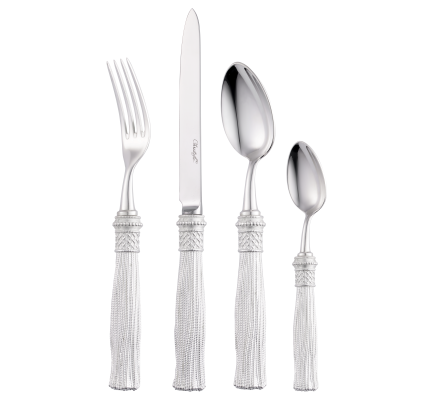 christofle silver-plated 4-piece set pompon 0