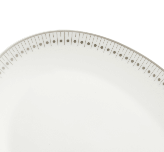 christofle porcelain oval platter 28 cm platinum finish 2