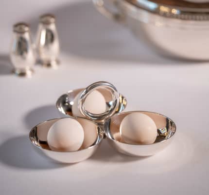 christofle three part server small vertigo  silver plated 3