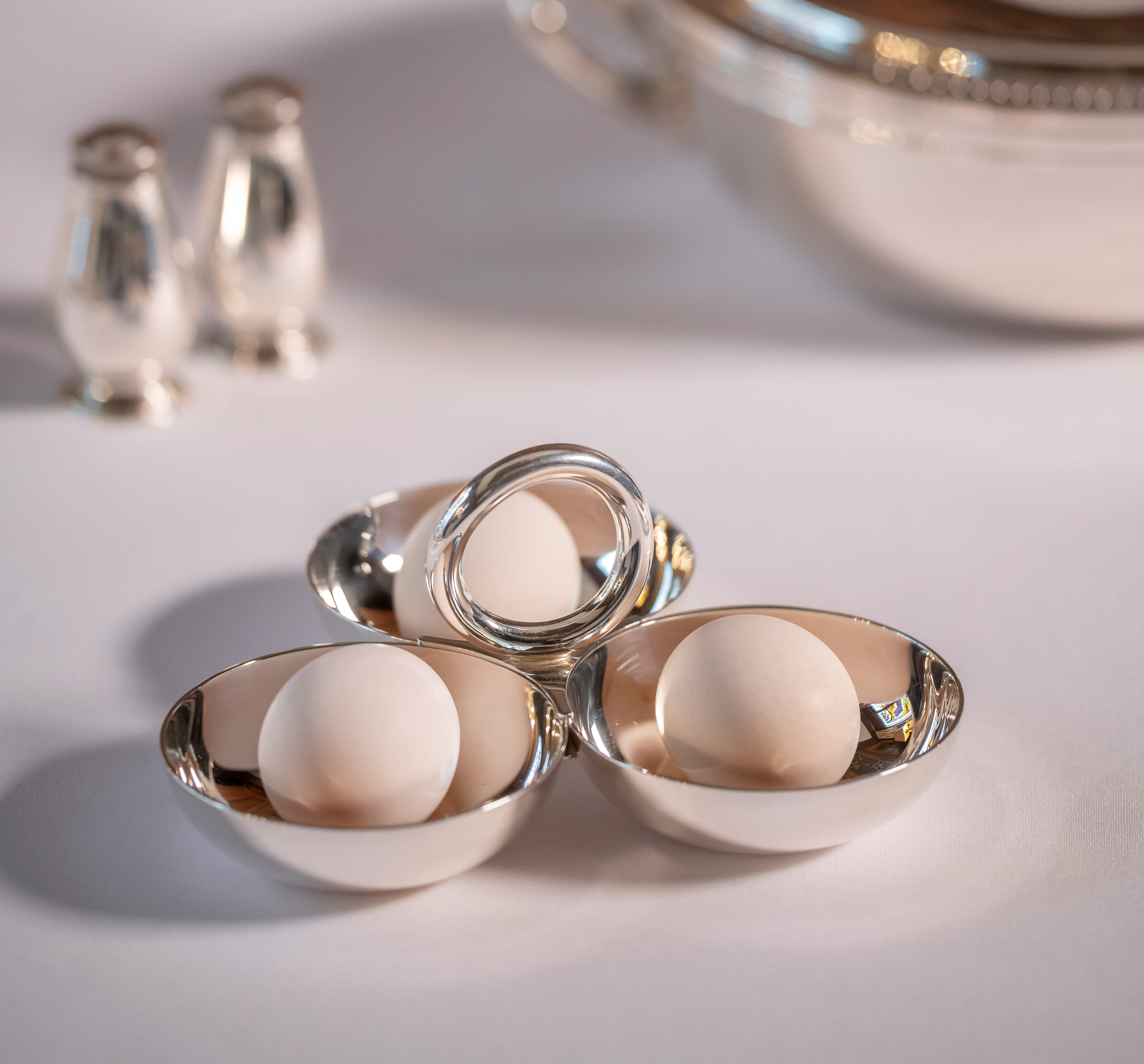christofle three part server small vertigo  silver plated 3