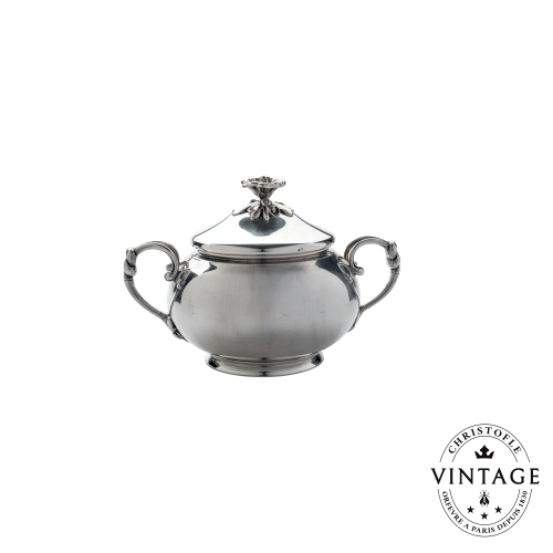 christofle Vintage Silvered Sugar Bowl