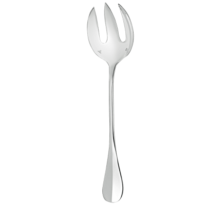 christofle salad serving fork fidelio  silver plated 1