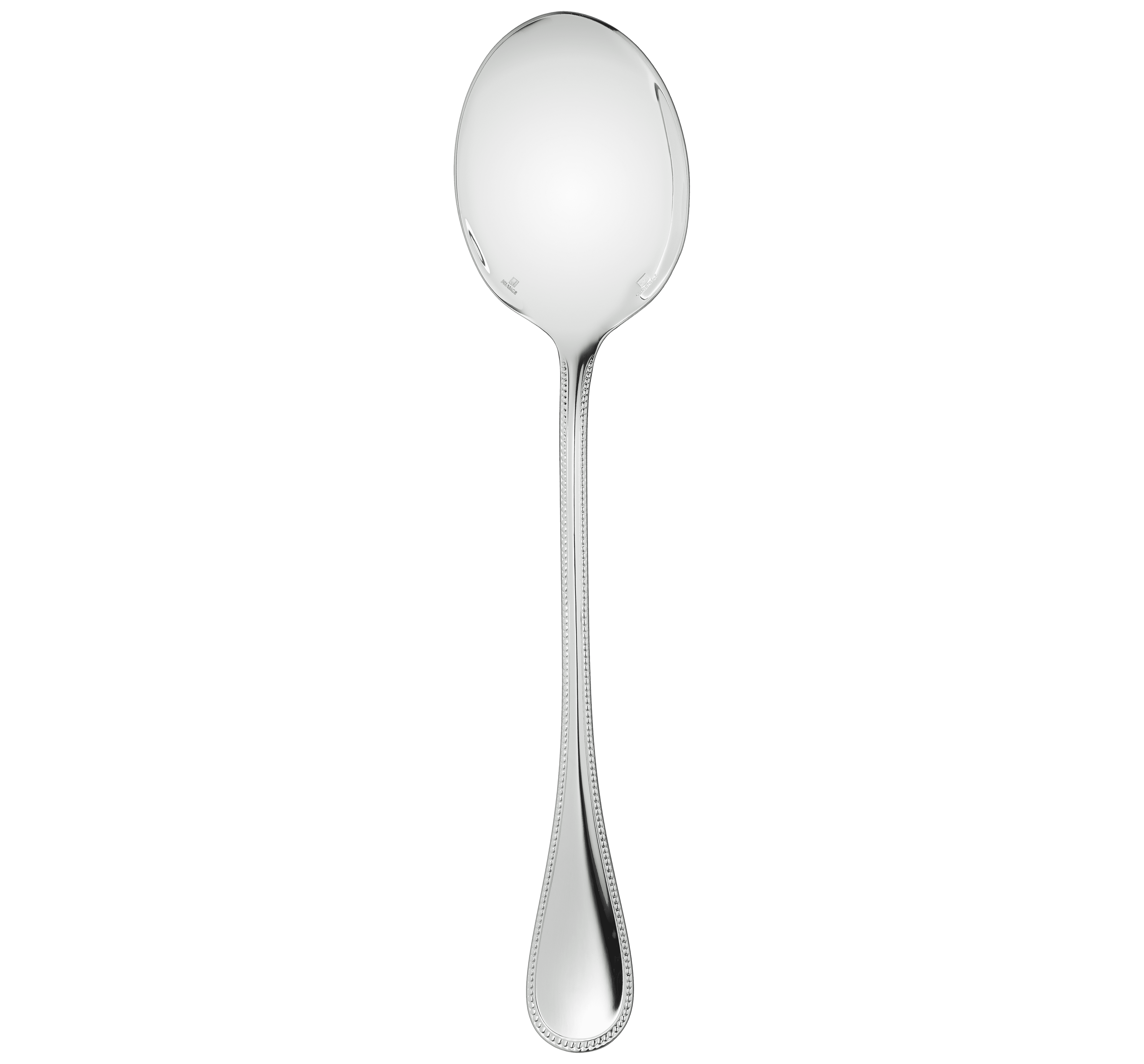 christofle salad serving spoon perles  silver plated 1