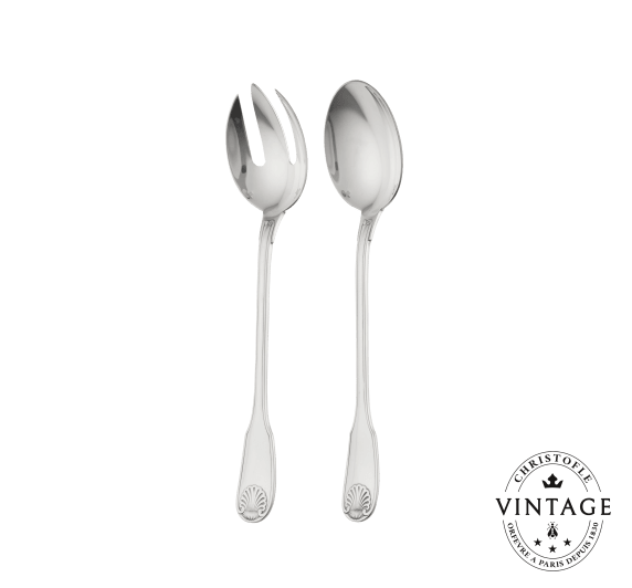 Vintage Silvered Salad Serving Set (2 pieces)