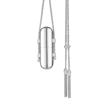 christofle sterling silver necklace lipstick box 1