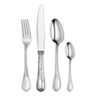 christofle flatware set for 12 people (48 pieces) marly  silver plated 1