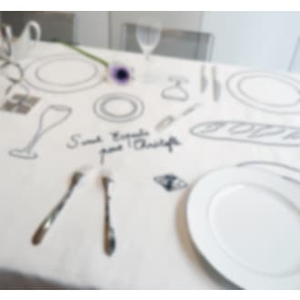 christofle Tablecloth for 6 people - Sarah Espeute for Christofle
