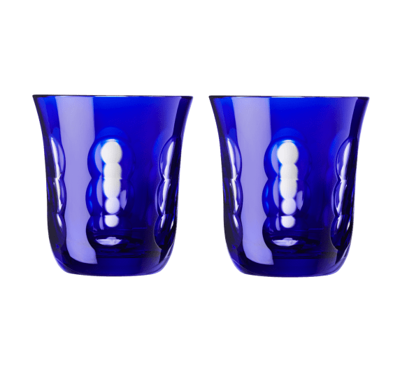 christofle set of blue glasses 2