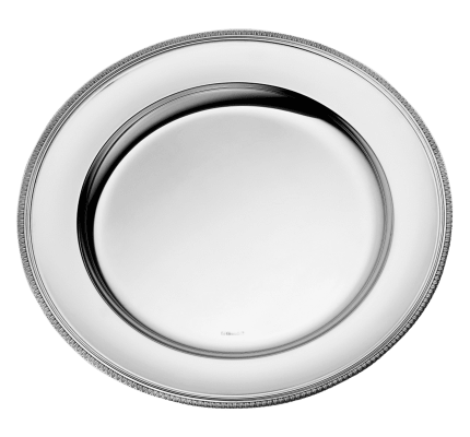 christofle plat rond en métal argenté - 40 cm   1