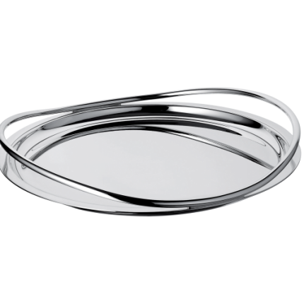 christofle round tray 39 cm vertigo  silver plated 1