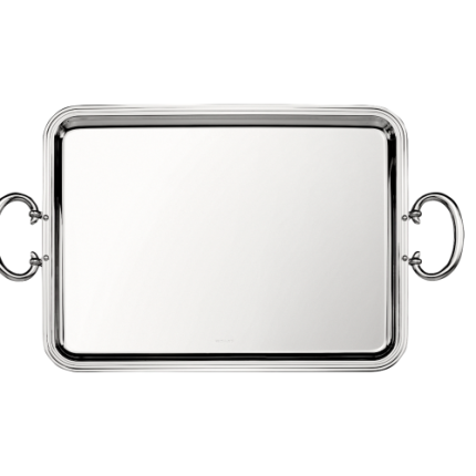 christofle rectangular tray with handles 43x31cm albi  silver plated 1