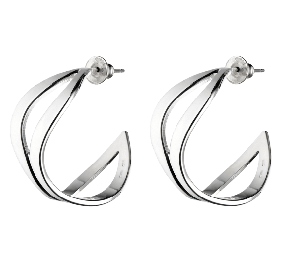 christofle small hoop earrings  rivage sterling silver 0