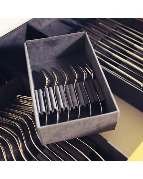 36-piece Silver-Plated Flatware Set for 6 People with Large Storage Box