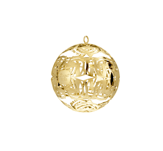 christofle silver-plated christmas ornament 2022 edition - gold 1