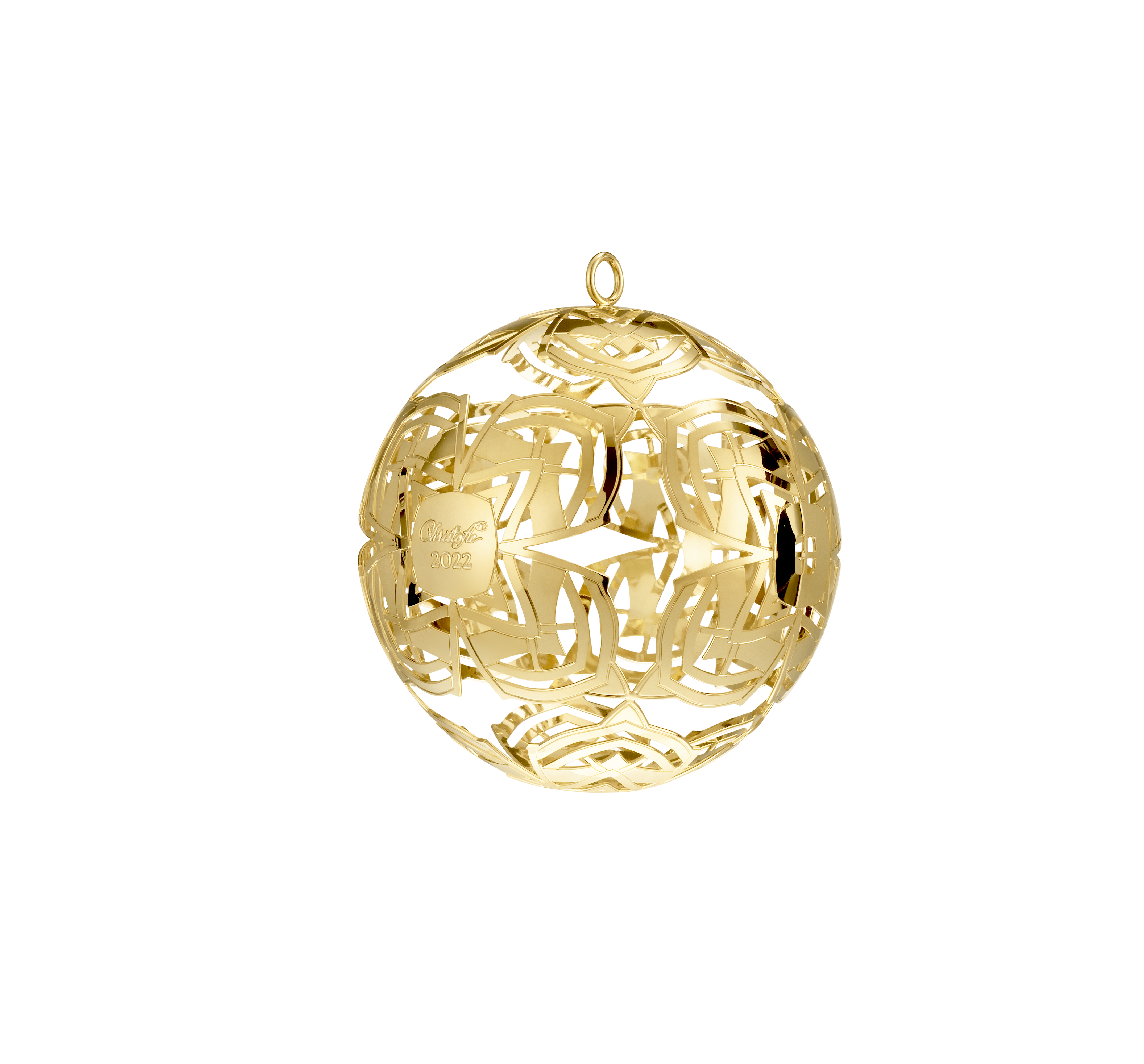 christofle silver-plated christmas ornament 2022 edition - gold 1