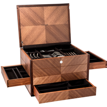 christofle flatware chest for 165-piece flatware set prestige 1