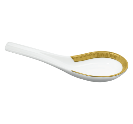 Gilded Porcelain Chinese Spoon