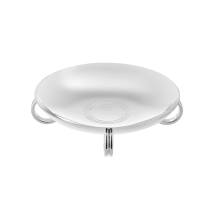christofle coupe avec anneaux en métal argenté 1
