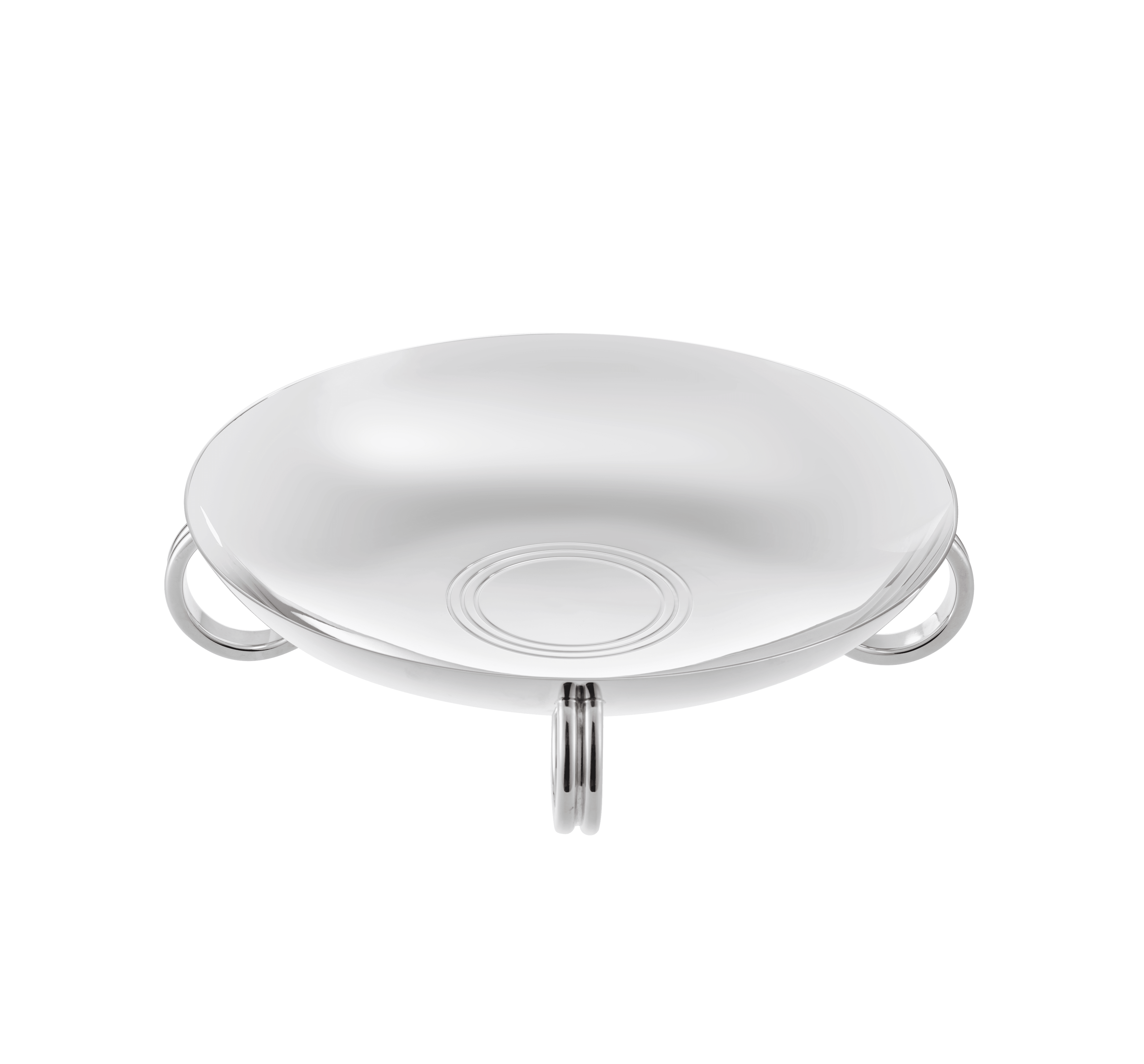 christofle coupe avec anneaux en métal argenté 1